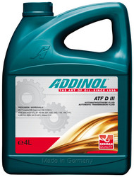 Купить трансмиссионное масло Addinol Трансмиссионное масло ATF D III (4л),  в интернет-магазине в Нижневартовске